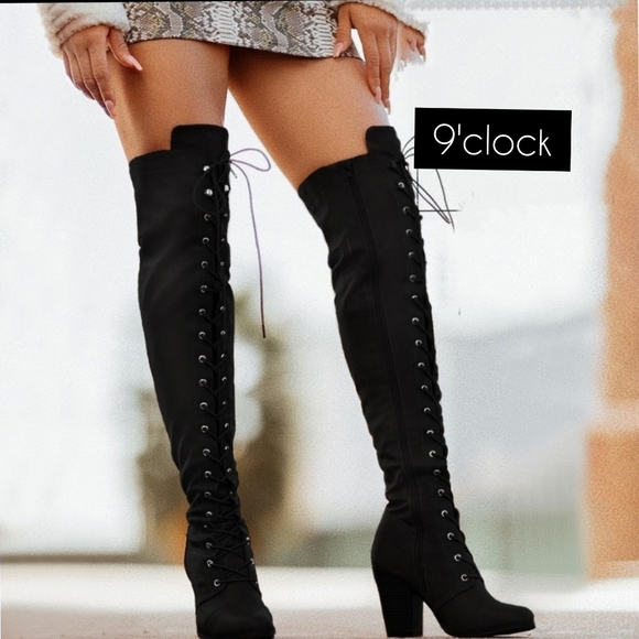 Just In Black Pu Black boots - Picture 2 of 6